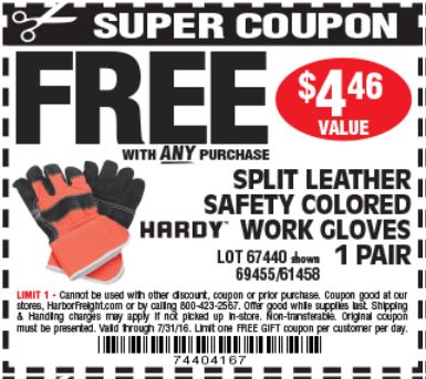 harbor freight leather gloves
