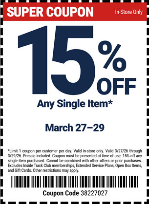 Harbor Freight 15 percent off coupon