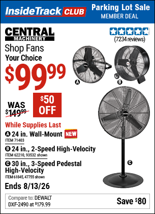 www.hfqpdb.com - CENTRAL MACHINERY SHOP FANS Lot No. 47755/61845/71403/93532/62210