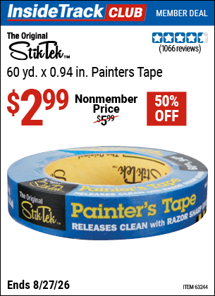 www.hfqpdb.com - STIKTEK 60 YD. X 0.94 IN. PAINTERS TAPE Lot No. 63244