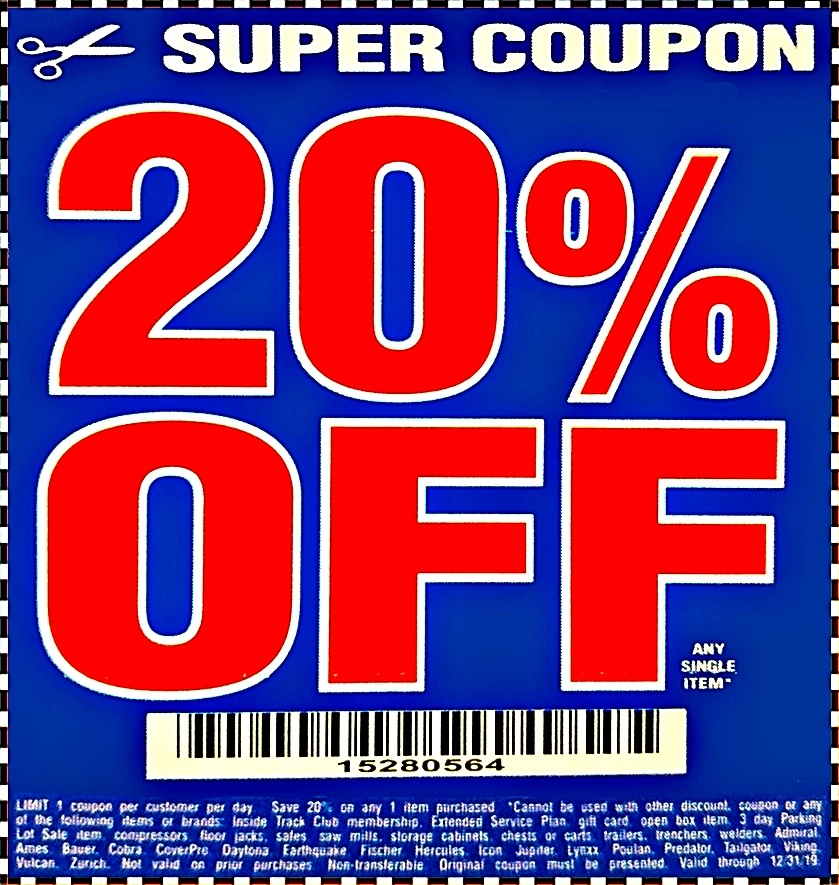 harbor freight 20 percent off coupon harbor freight harbor freight