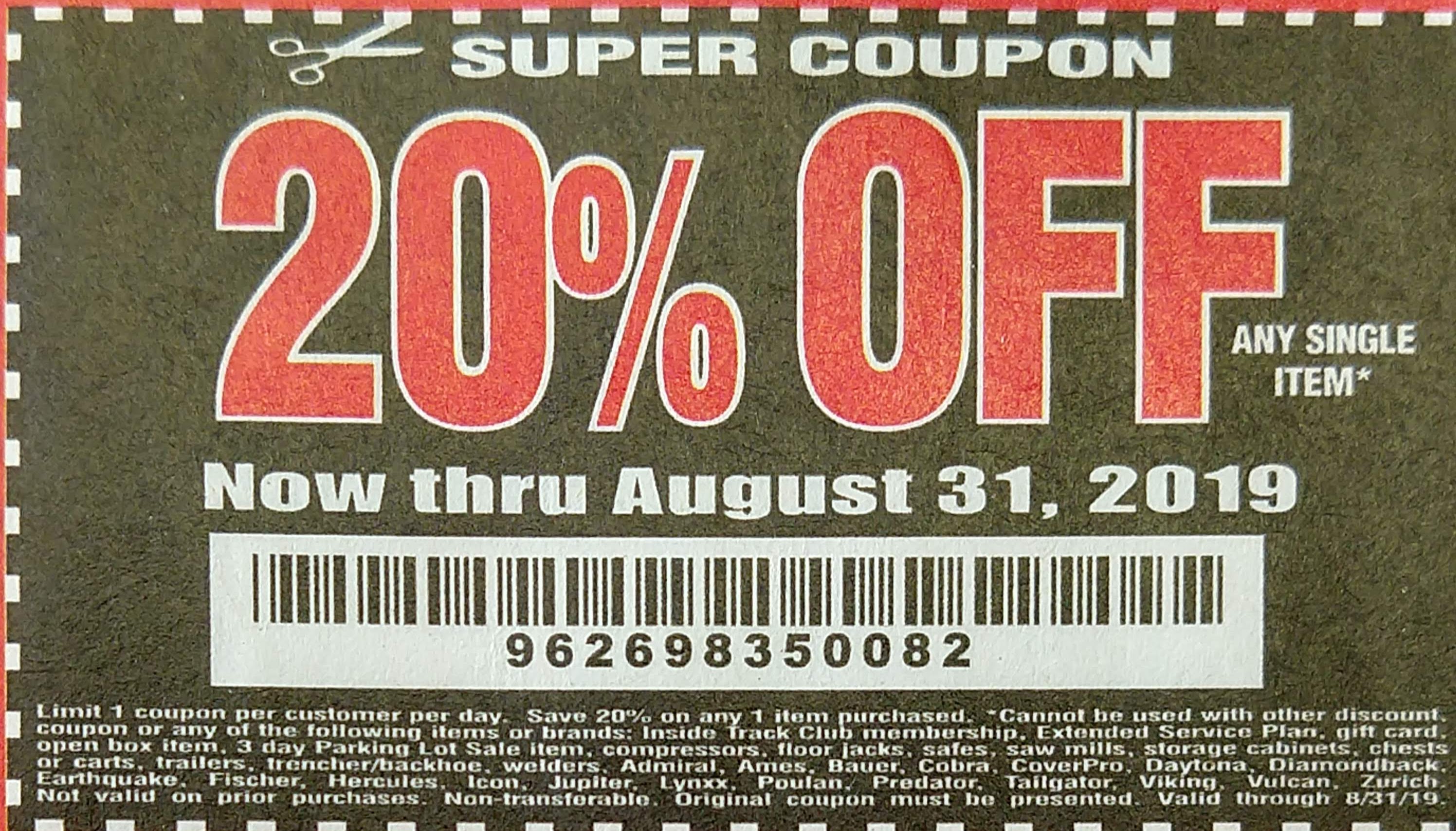 43 harbor freight coupon 25 off one item