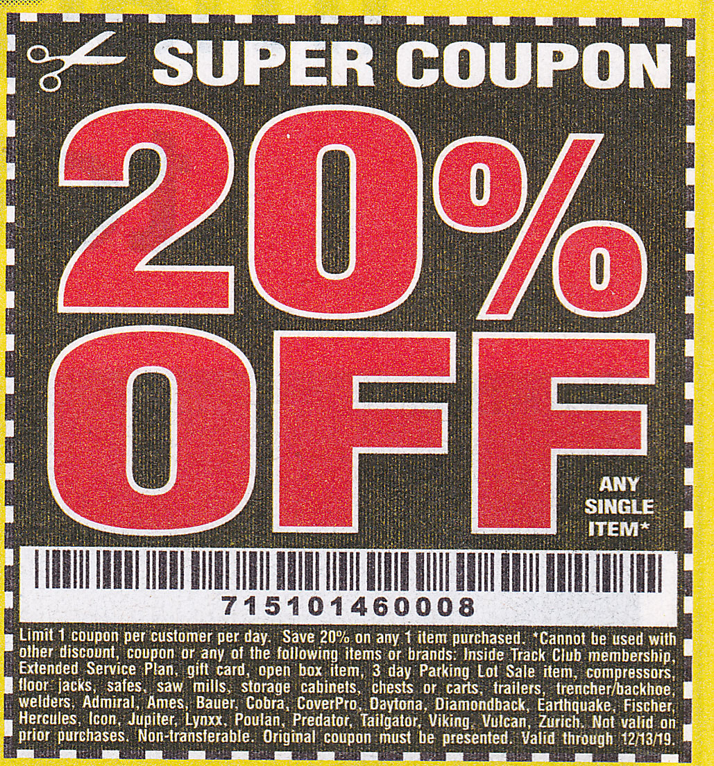 Harbor Freight Tools Coupon Database Free coupons, percent off