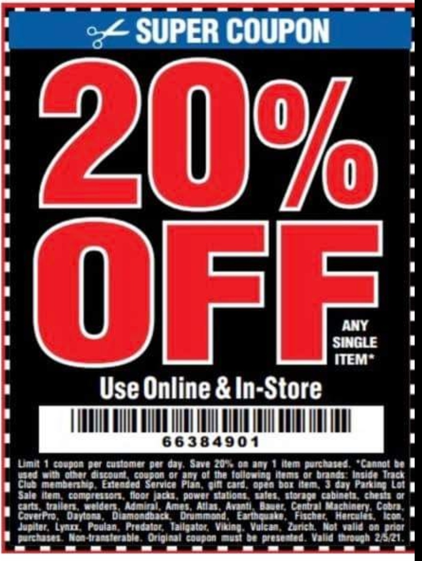 Harbor Freight Tools Coupon Database Free coupons, percent off