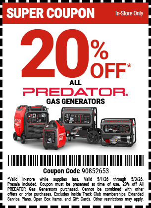Harbor Freight 20 percent off coupon