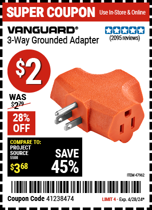 www.hfqpdb.com - 3-WAY GROUNDED ADAPTER Lot No. 47962