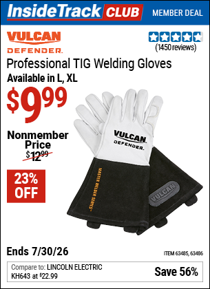 www.hfqpdb.com - VULCAN DEFENDER PROFESSIONAL TIG WELDING GLOVES Lot No. 63485/63486