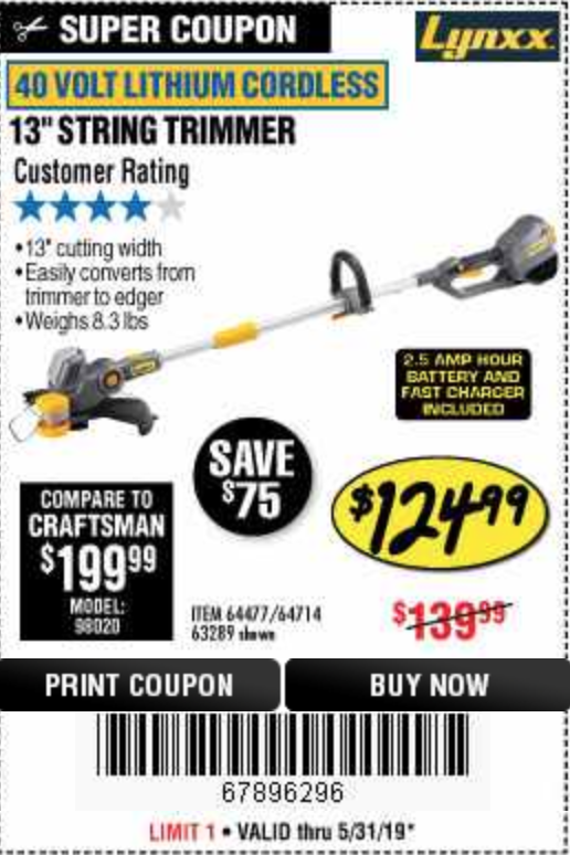 harbor freight weed trimmer