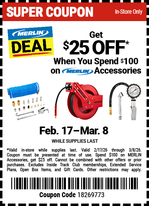 Harbor Freight 25 percent off coupon