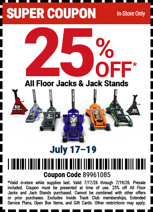 Harbor Freight 25 percent off coupon