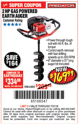 Harbor Freight Post Hole Digger Review - A Pictures Of Hole 2018
