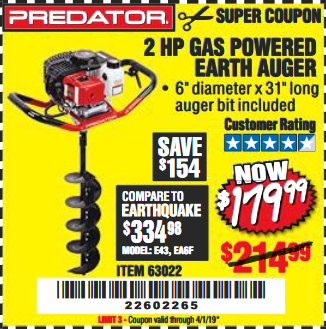 Predator Gas Powered Earth Auger Reviews - The Earth Images Revimage.Org
