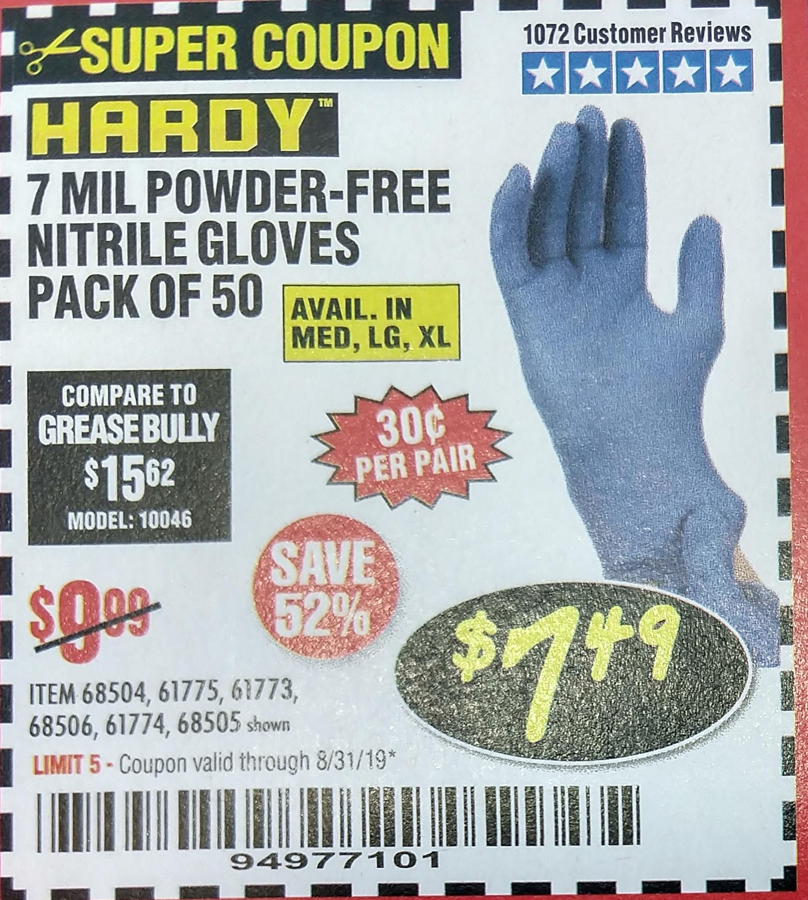 Hardy 7 Mil Nitrile Gloves Images Gloves and Descriptions