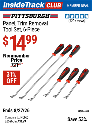 www.hfqpdb.com - PITTSBURGH PANEL/TRIM REMOVAL TOOL SET, 6-PIECE Lot No. 63639