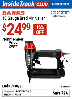 www.hfqpdb.com - BANKS 18 GAUGE BRAD AIR NAILER Lot No. 64140