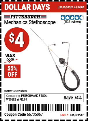 www.hfqpdb.com - PITTSBURGH MECHANICS STETHOSCOPE Lot No. 63691/69913
