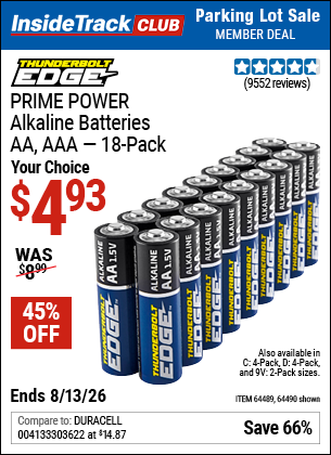 www.hfqpdb.com - THUNDERBOLT EDGE PRIME POWER ALKALINE BATTERIES Lot No. 64490/64490/64491/64492/64493