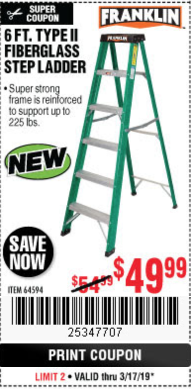 Harbor Freight Ladder S Folding Extension Ladder Harbor Freight
