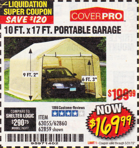 Harbor Freight Portable Garage Coupon