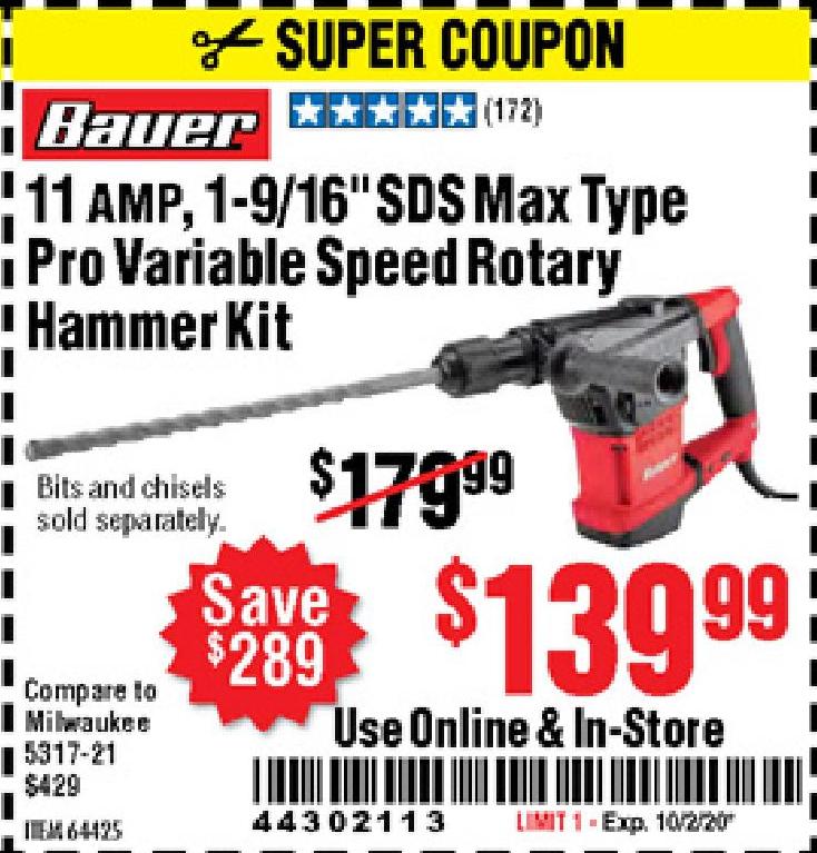 opruiming > harbor freight rotary hammer coupon -