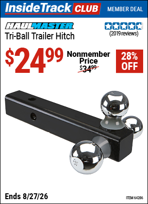 www.hfqpdb.com - HAUL-MASTER TRIPLE-BALL TRAILER HITCH Lot No. 64286