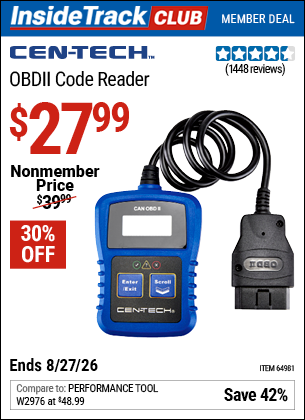 www.hfqpdb.com - CEN-TECH OBDII CODE READER Lot No. 64981