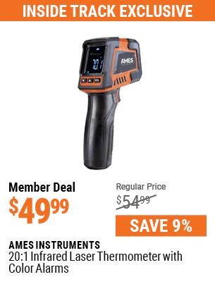 Ames Instruments 20:1 Infrared Laser Thermometer with Color Alarms