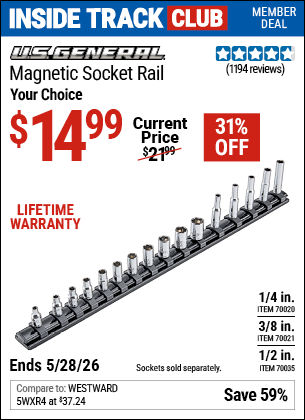 www.hfqpdb.com - U.S. GENERAL MAGNETIC SOCKET RAIL Lot No. 70020/70021/70035