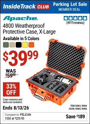 www.hfqpdb.com - APACHE 4800 WEATHERPROOF PROTECTIVE CASE, X-LARGE Lot No. 56863/56864/56865/56866/64250