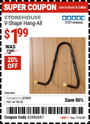 www.hfqpdb.com - STOREHOUSE V-SHAPE HANG-ALL Lot No. 38442/61430/61533/68995