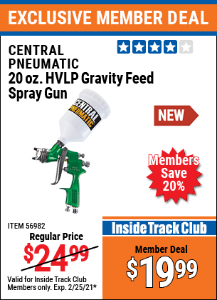20 oz. HVLP Gravity Feed Air Spray Gun