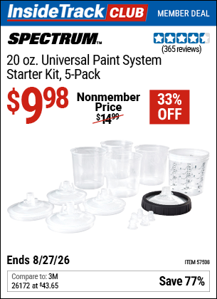 www.hfqpdb.com - SPECTRUM 20 OZ. UNIVERSAL PAINT SYSTEM STARTER KIT Lot No. 57508