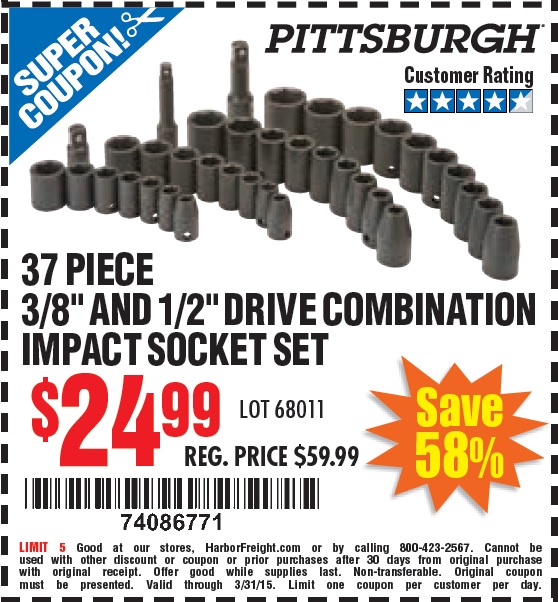 Harbor Freight Impact Sockets Coupon Outlet, SAVE 54% - the ...