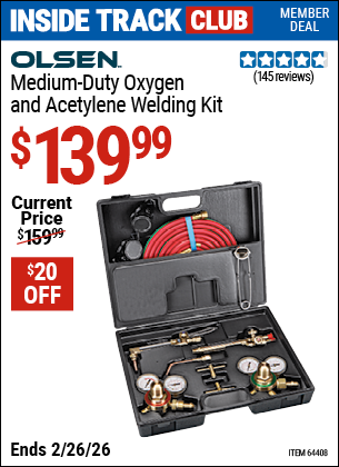 www.hfqpdb.com - OLSEN MEDIUM-DUTY OXYGEN AND ACETYLENE WELDING KIT Lot No. 64408