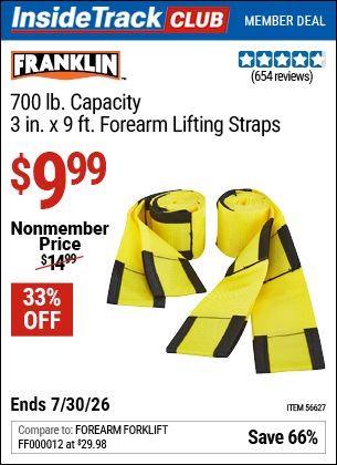 www.hfqpdb.com - HAUL-MASTER FOREARM LIFTING STRAPS Lot No. 56627