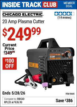 www.hfqpdb.com - CHICAGO ELECTRIC 20 AMP PLASMA CUTTER Lot No. 58605