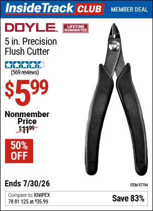 www.hfqpdb.com - DOYLE 5 IN. PRECISION FLUSH CUTTER Lot No. 57794