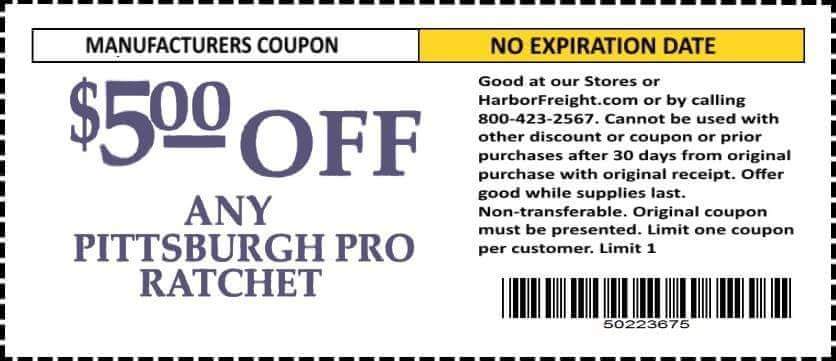 Harbor Freight 5 percent off coupon