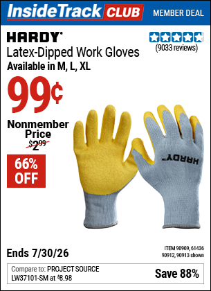 www.hfqpdb.com - HARDY LATEX-DIPPED WORK GLOVES Lot No. 90909/61436/90913/61437/90912