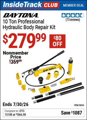 www.hfqpdb.com - DAYTONA 10 TON PROFESSIONAL HYDRAULIC BODY REPAIR KIT Lot No. 58665