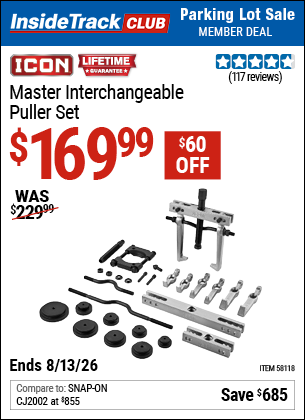 www.hfqpdb.com - ICON MASTER INTERCHANGEABLE PULLER SET Lot No. 58118