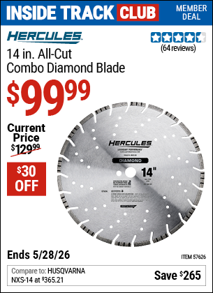 www.hfqpdb.com - HERCULES 14 IN. ALL-CUT COMBO DIAMOND BLADE Lot No. 57626