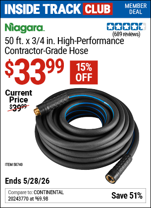 www.hfqpdb.com - NIAGARA 50 FT. X 3/4 IN. HIGH-PERFORMANCE CONTRACTOR-GRADE HOSE Lot No. 58740