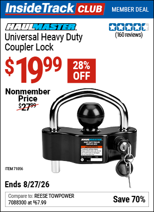 www.hfqpdb.com - HAUL-MASTER UNIVERSAL HEAVY DUTY COUPLER LOCK Lot No. 71056