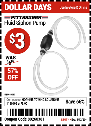 www.hfqpdb.com - PITTSBURGH FLUID SIPHON PUMP Lot No. 63589