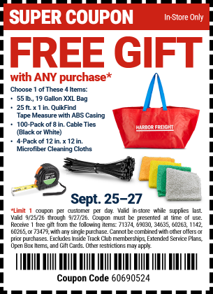 Harbor Freight 0 percent off coupon