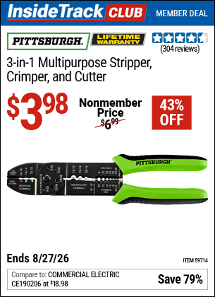www.hfqpdb.com - PITTSBURGH 3-IN-1 MULTIPURPOSE STRIPPER, CRIMPER, AND CUTTER Lot No. 59714