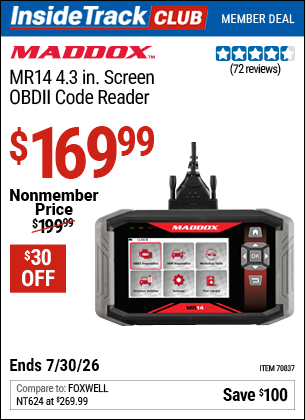 www.hfqpdb.com - MADDOX MR14 4.3 IN. SCREEN OBDII CODE READER Lot No. 70837