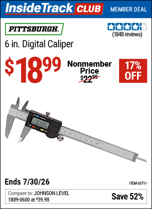 www.hfqpdb.com - PITTSBURGH 6 IN. DIGITAL CALIPER Lot No. 63711