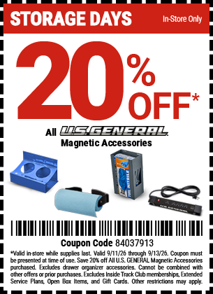 Harbor Freight 20 percent off coupon